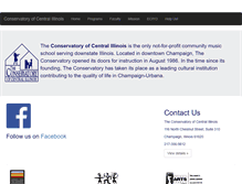 Tablet Screenshot of conservatorycentralil.org